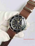 AAA Class Clone Rolex Submariner Vintage Watch - Brown Rolex Submariner Nato Strap